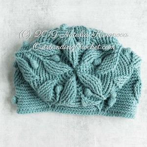 Crochet Hat PATTERN Climbing Vine Beanie Women, Girls, Kids, Children Toddler Sizes Embossed Cables, Haakpatroon PDF image 6