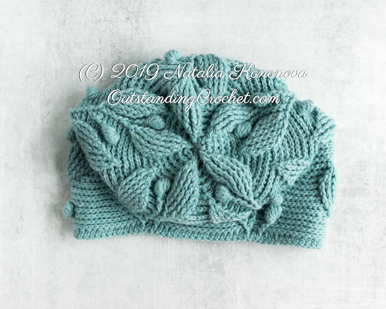 Crochet Hat PATTERN Climbing Vine Beanie Women, Girls, Kids, Children Toddler Sizes Embossed Cables, Haakpatroon PDF image 6