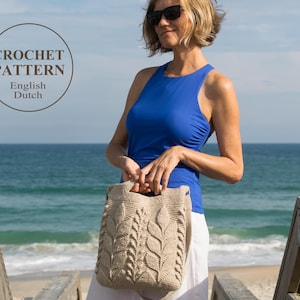 Spica Häkeltasche MUSTER - Geprägte häkeln Geldbörse, Frauen-Handtasche, Schultertasche, Crossbody, Messenger, strukturiertes Kabel - Haakpatroon - PDF