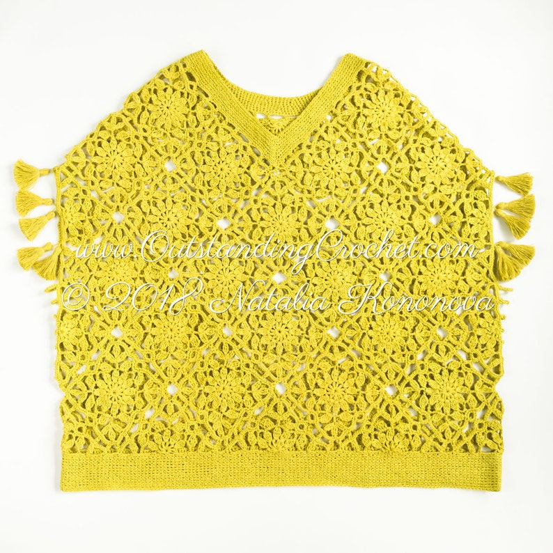 Crochet Top PATTERN - Shine - Women Oversized Summer Lace - Small to Plus size 4X - Joined as You Go Motifs