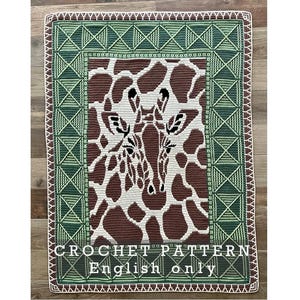 Crochet PATTERN - Giraffe Blanket - Overlay Mosaic Crochet Pattern - 2 sizes: Toddler/ Lapghan and Baby - throw, afghan - PDF