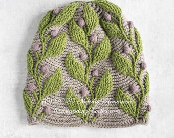 PATTERN Crochet Hat Hedera Women Beanie 