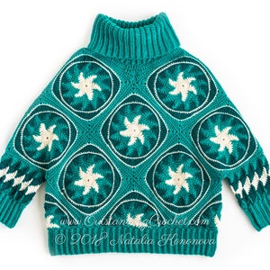 Gehaakte trui PATROON - Mascotte - Dames oversized trui, trui - Colkraag - Klein tot Plus size - Grafieken, Video, Stapfoto's PDF