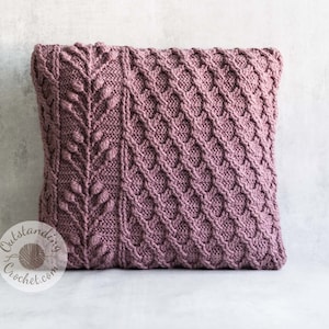 Crochet Pillow PATTERN - Umbella Cushion - Cabled, Textured - Chart, Videos, Written - PDF image 10