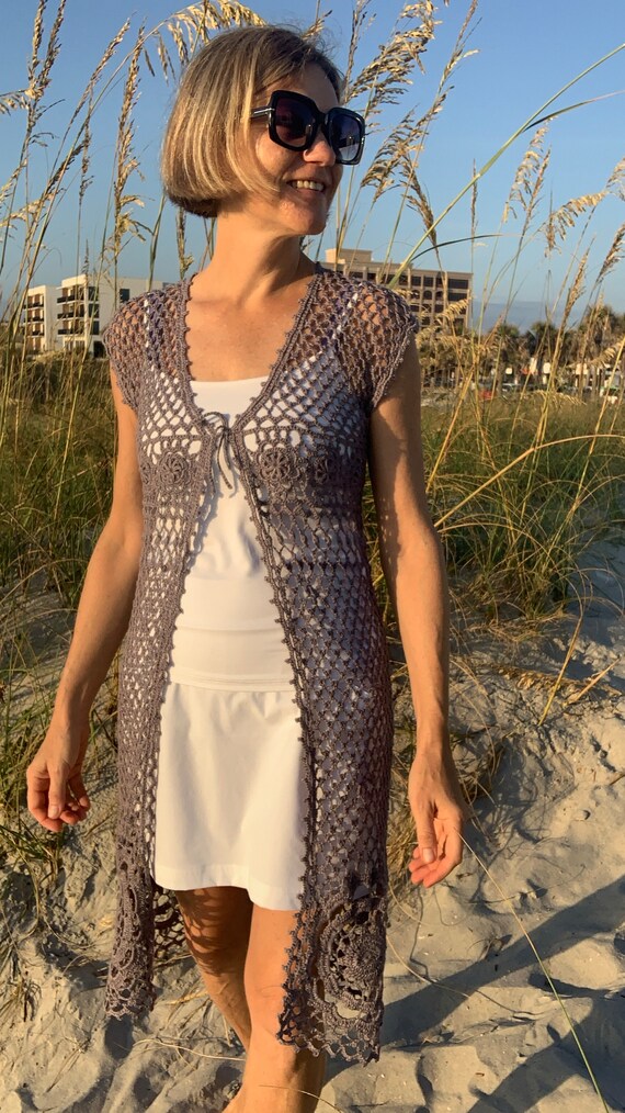 MARION Vintage CROCHET LACE TOP ブラック MARION Vintage CROCHET LACE TOP ブラック（MALION vintage