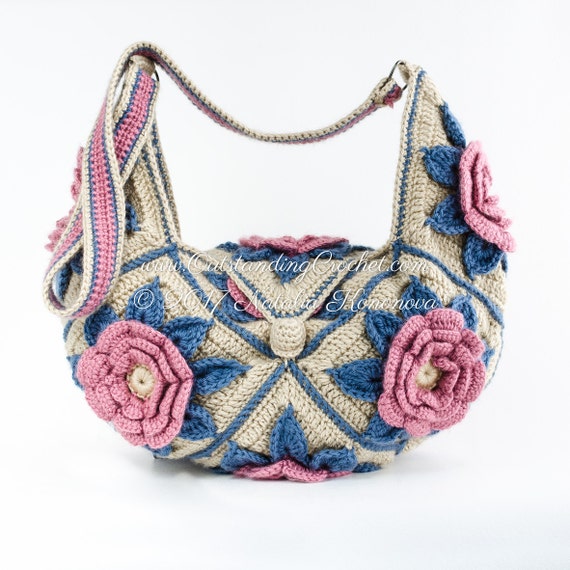 Crochet Bag Pattern Paradise Valley Crochet Purse Pattern Shoulder Bag Crochet Pattern Crossbody Bag Pattern Boho Bag Pattern Pdf