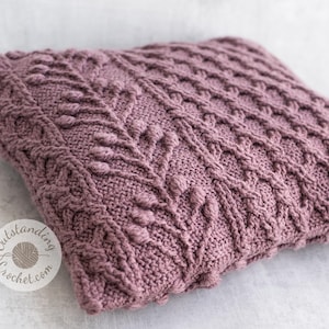 Crochet Pillow PATTERN - Umbella Cushion - Cabled, Textured - Chart, Videos, Written - PDF image 2