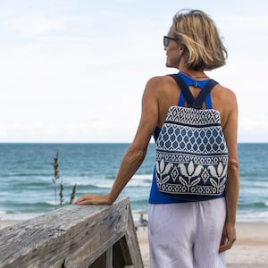 Lili Backpack Crochet Pattern - Women Bag - Overlay Mosaic - Handbag, Tote - English, Haakpatroon - PDF