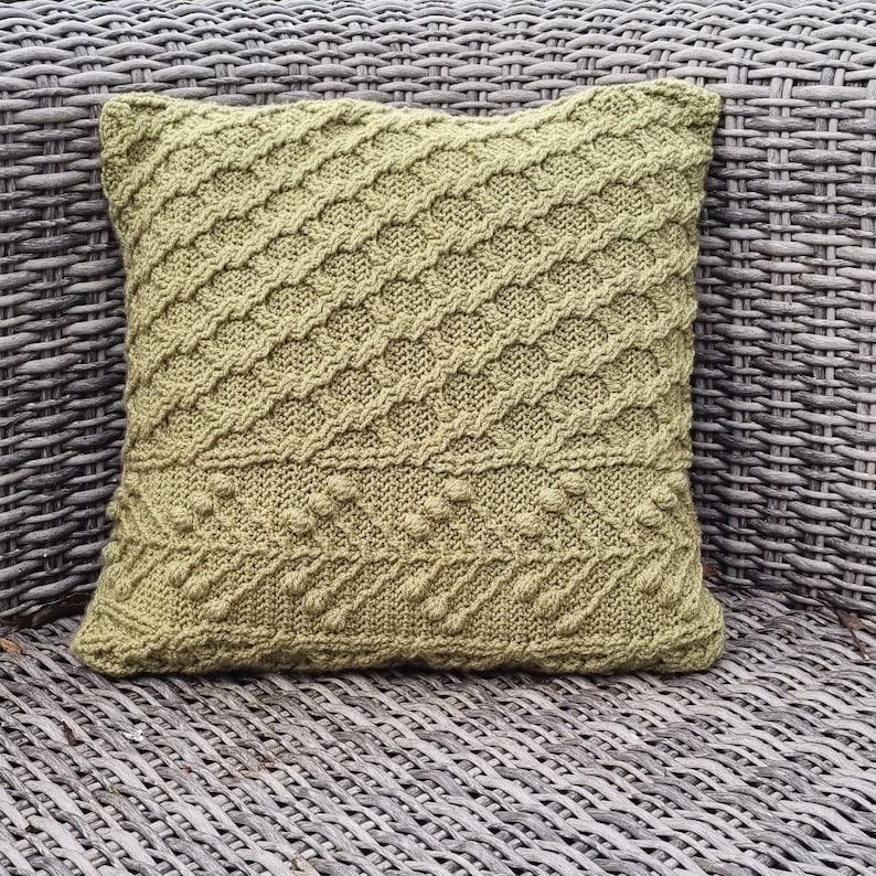 Crochet Pillow PATTERN - Umbella Cushion - Cabled, Textured - Chart, Videos, Written - PDF image 9