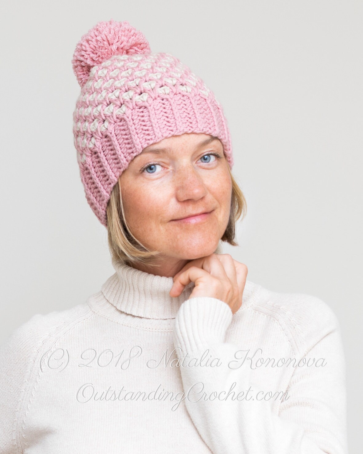 Crochet Hat PATTERN - Pom-pom Polka Dot - Chunky Winter Beanie - Baby ...