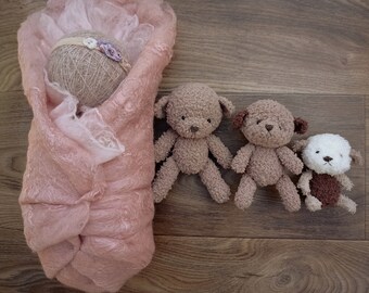 HANDMADE Newborn prop bear toys. 3 sizes available. Ready to ship.