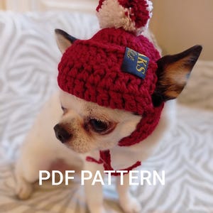 Toy Chihuahua Hat crochet PATTERN. US Terms.