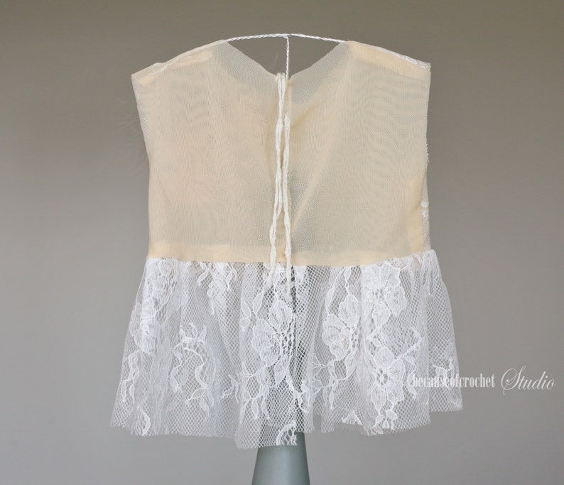Lace top and panties Sitter Photo prop Ready to ship. Handmade from high quality lace Size 5-6 month