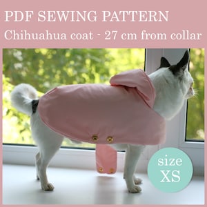 Chihuahua-kappa sömnadsmönster PDF: Ingen overlock, enkel sömnad