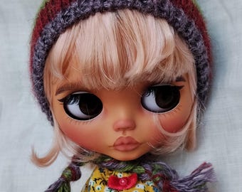 Blythe Doll Clothes Patterns: Dress, Bonnet, Scarf, Booties (4 PDF Patterns)