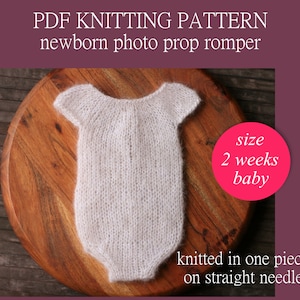 Newborn Romper Knitting Pattern: Mohair Photo Prop (PDF Pattern)