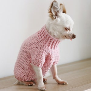 2 PDF Crochet PATTERNS Toy Chihuahua sweater and hat. Fast and easy. Made in one piece. Written in US terms. Skill level: Intermediate image 8