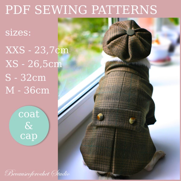 Dog Coat Sewing Pattern: Suit & Cap Overall - No Overlock (PDF Pattern)