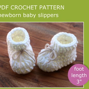 PDF Crochet PATTERN Newborn Baby Slippers. Quick and Easy. - Etsy