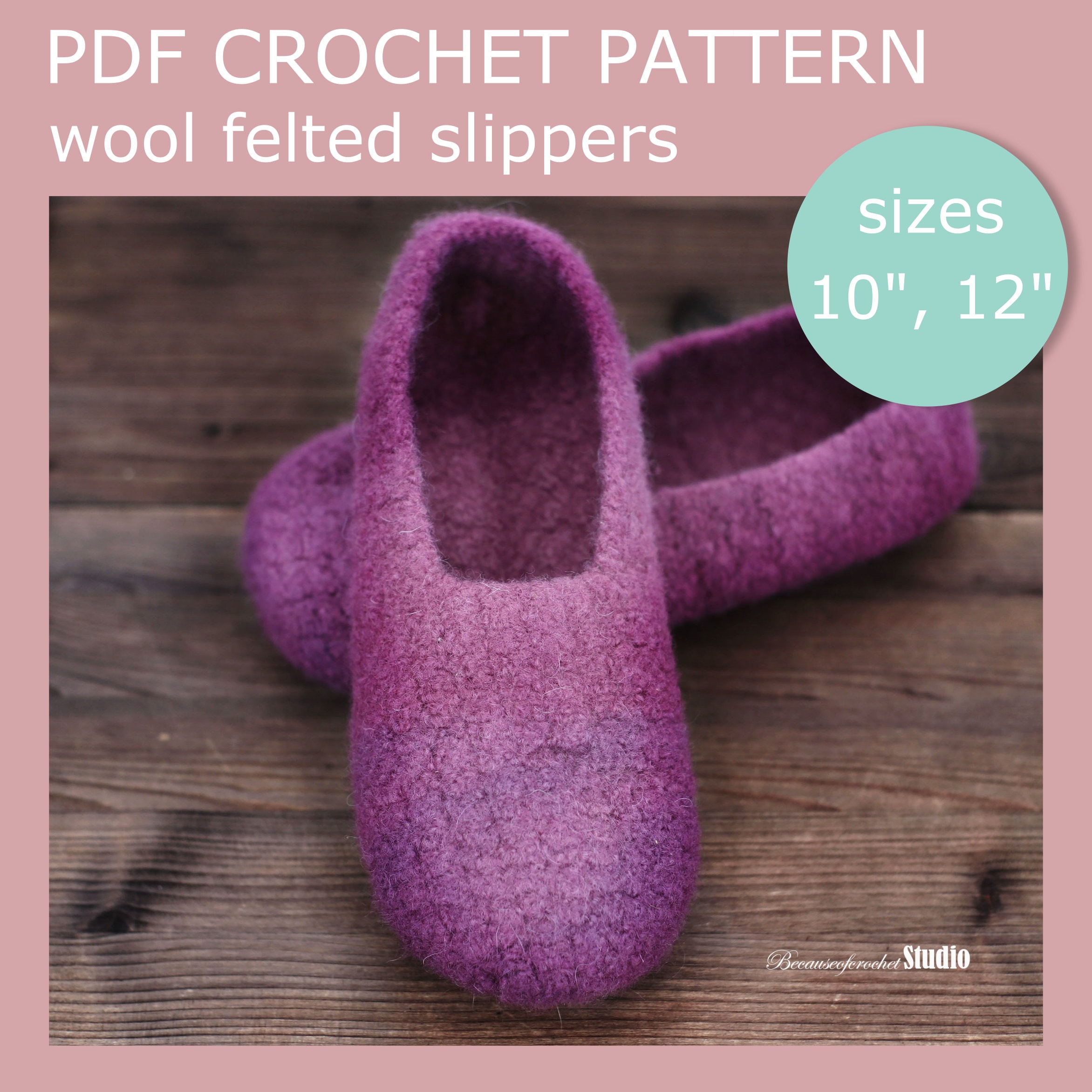 Felted Crochet Slipper Pattern Australia