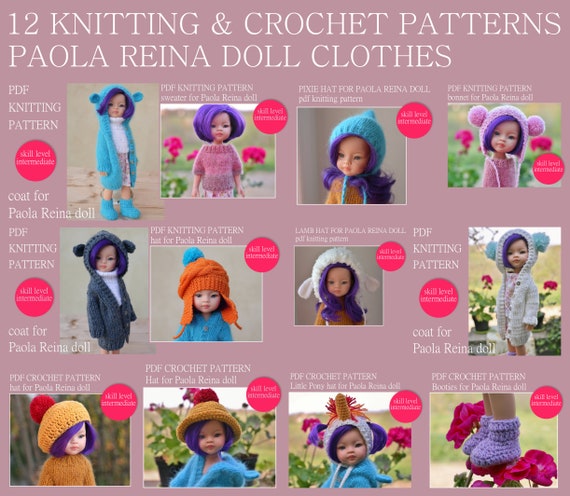Blythe and Paola Reina Doll Clothes: 12 Knitting & Crochet