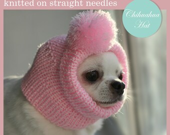 Chihuahua Hat Knitting Pattern: Easy US Terms (PDF Pattern)