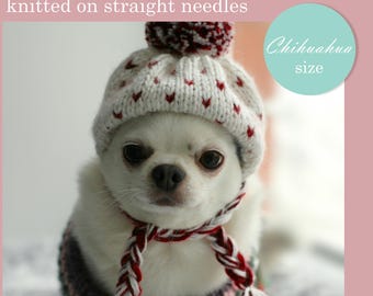 Chihuahua Bonnet Knitting Pattern: Intermediate Level (PDF Pattern)