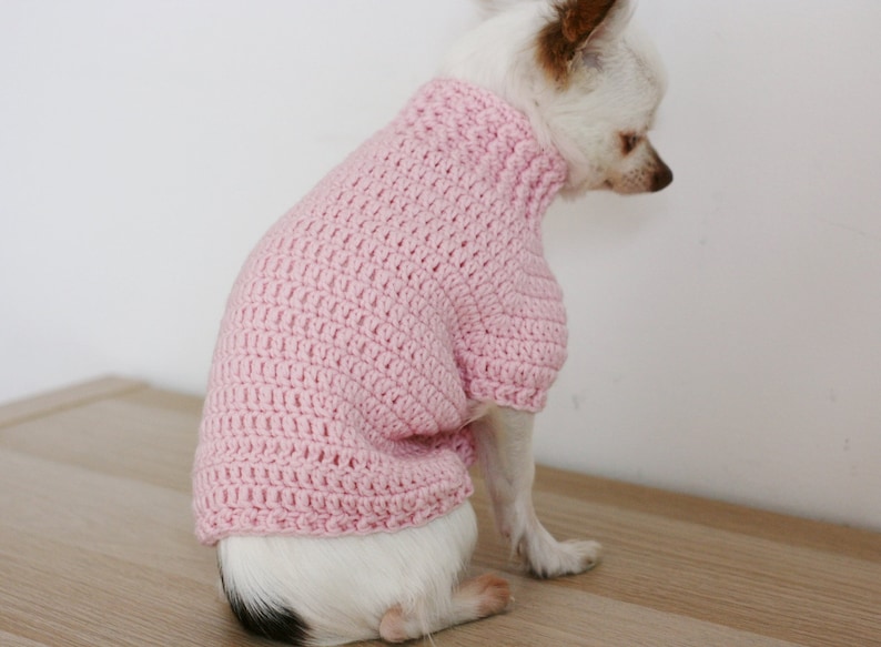 2 PDF Crochet PATTERNS Toy Chihuahua sweater and hat. Fast and easy. Made in one piece. Written in US terms. Skill level: Intermediate image 4