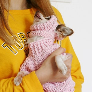 2 PDF Crochet PATTERNS Toy Chihuahua sweater and hat. Fast and easy. Made in one piece. Written in US terms. Skill level: Intermediate image 5