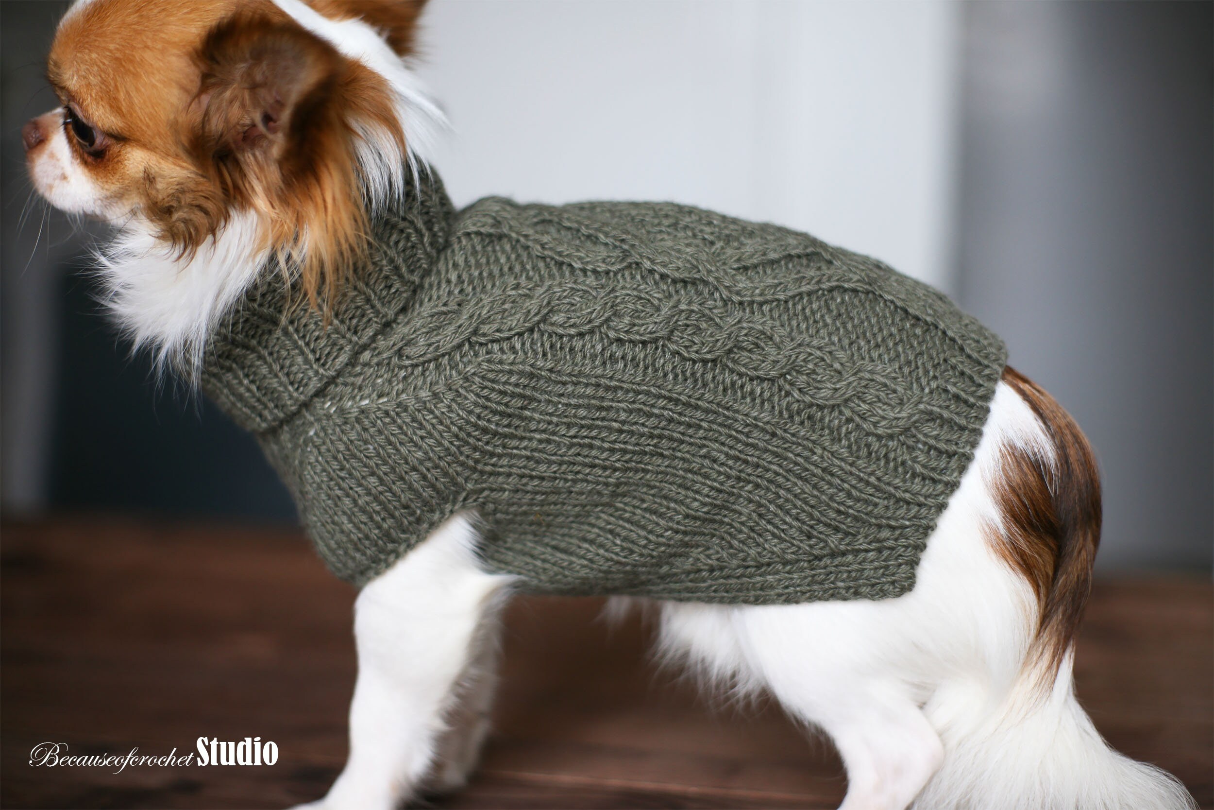 PDF Knitting PATTERN Aran Sweater. Dog/cat Weight 4466 Etsy