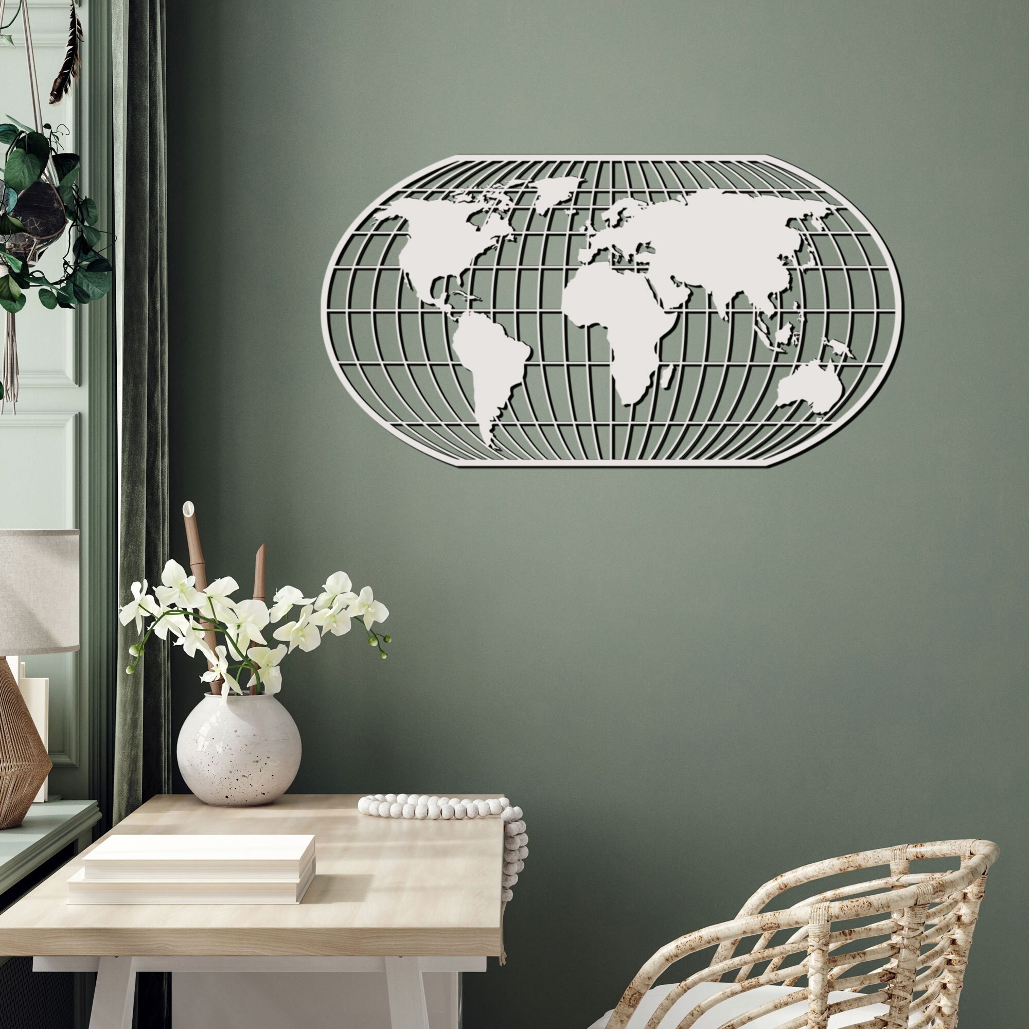Map of the World / Large Wooden Wall Map Etsy