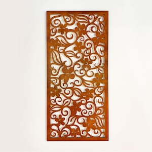 Framed Wall Art  FLORENTYNA  55x120cm Large Openwork Wooden Panel