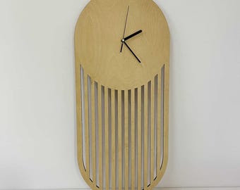 Grande orologio da parete: orologio in legno moderno e minimalista