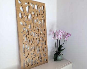 Modern Two-Layer Wooden Wall Art: 3D Framed Wood Panel, 47in