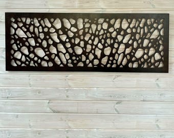 Large Abstract Wooden Wall Art: Organic Laser Cut Decor