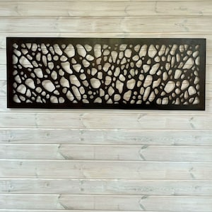 Large Abstract Wooden Wall Art: Organic Laser Cut Decor
