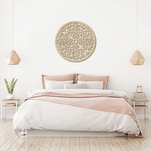 Victorian Style Circle Wooden Wall Panel, 3d Large Wall Decor