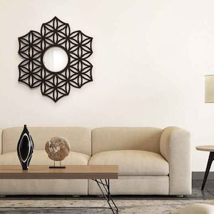 Decorative Wall Mirror FLOWER of LIFE 60x52cm