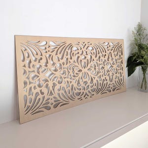 Wooden Wall Art, Elegant Large Decorative Panel, Wood Wall Panel