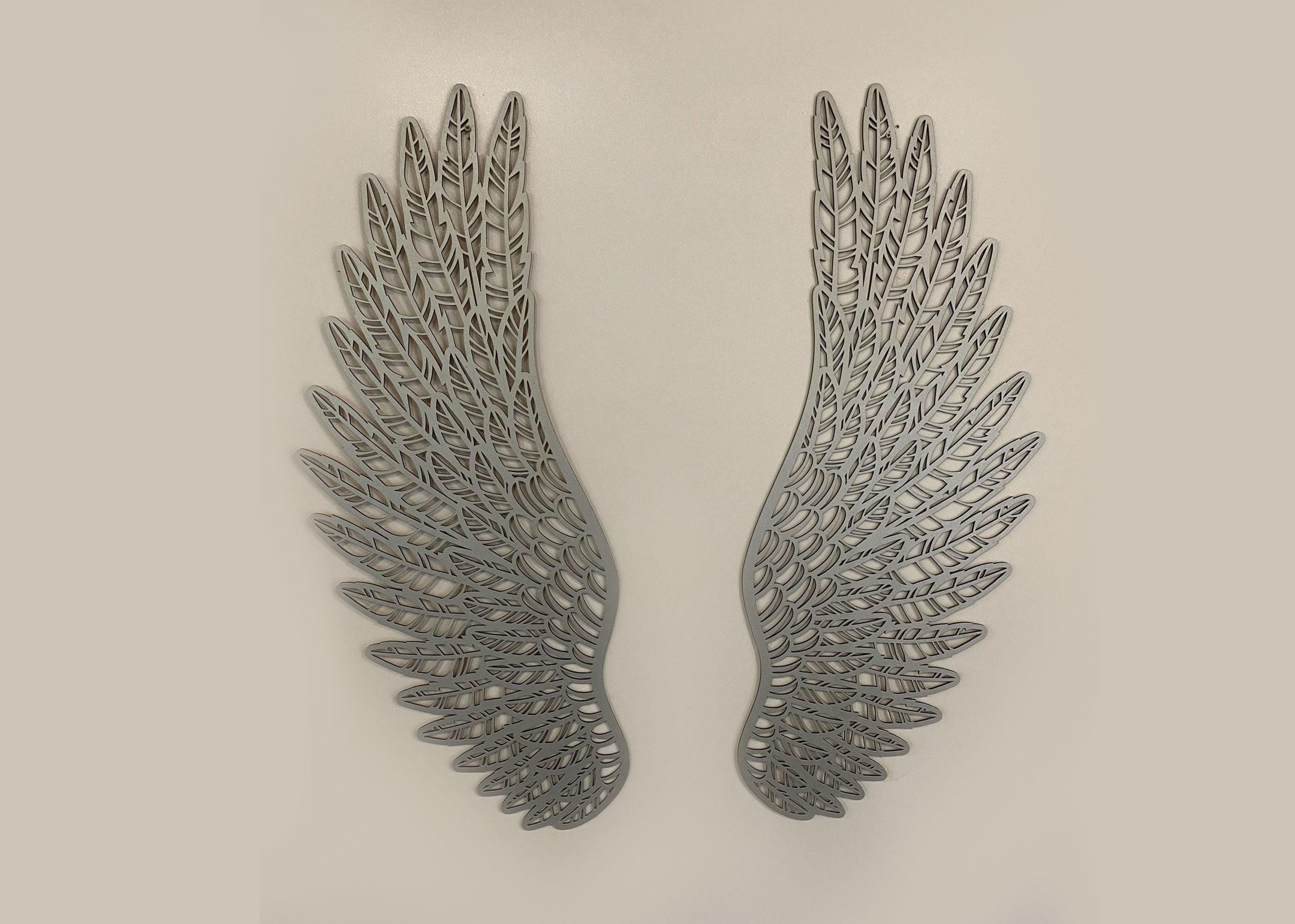 Angel Wings Wall Decor: Birch Wood Laser Cut Set - Etsy
