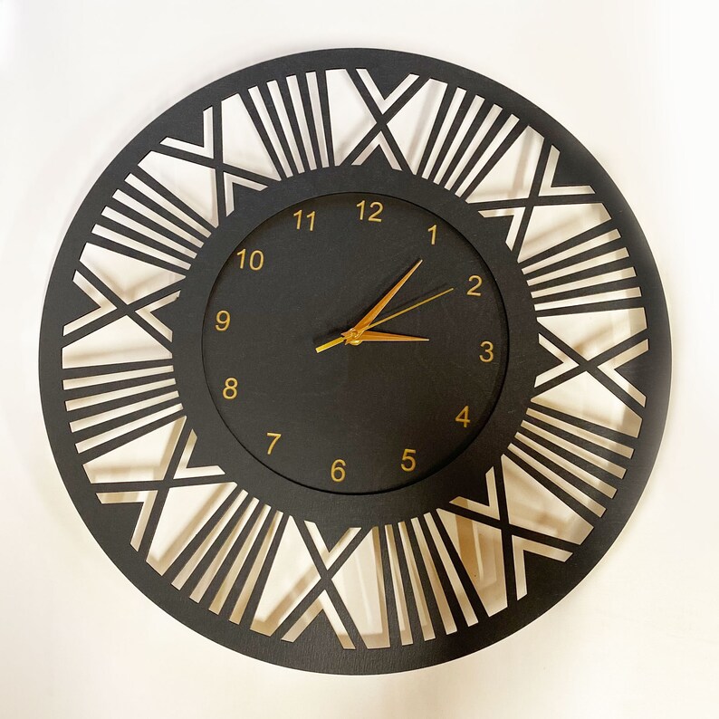 Wooden Clock AFRICA 50cm 19.7 inch Unique Wall Clocks Etsy