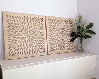 Abstract Wall Panels: Minimalist Birch Wood - Eco-Friendly Finish