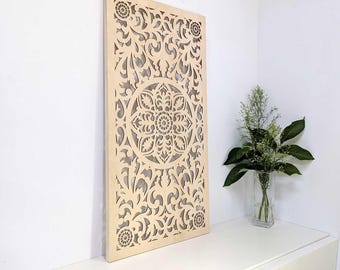 Wooden Panel on Solid Wood Frames, Large Wooden Wall Art