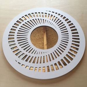 Large Geometric Wooden Mirror