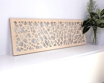 Abstract Wood Wall Art: Large Birch Hanging, Modern Home Decor