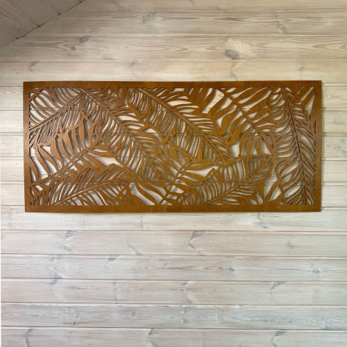 Large Wooden Wall Decor Banana Leaves/tropical Leaves Wall Art Etsy