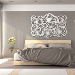 Openwork Wooden Panel FLORESY 120x68cm zdjęcie 1