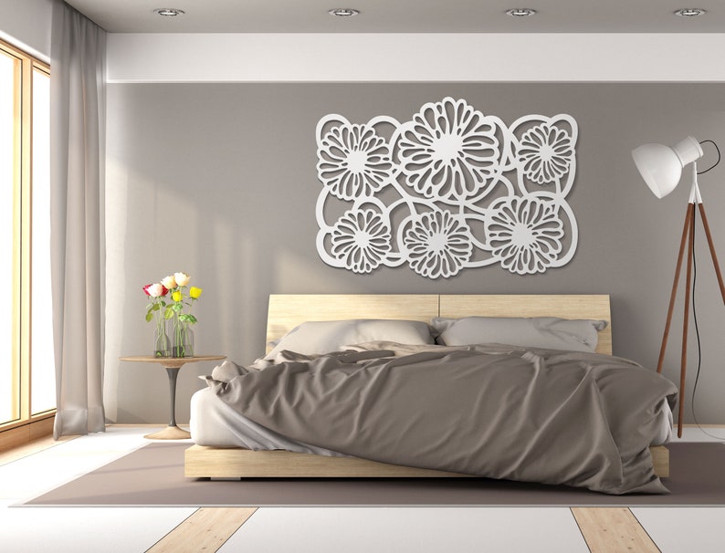 Openwork Wooden Panel FLORESY 120x68cm zdjęcie 1