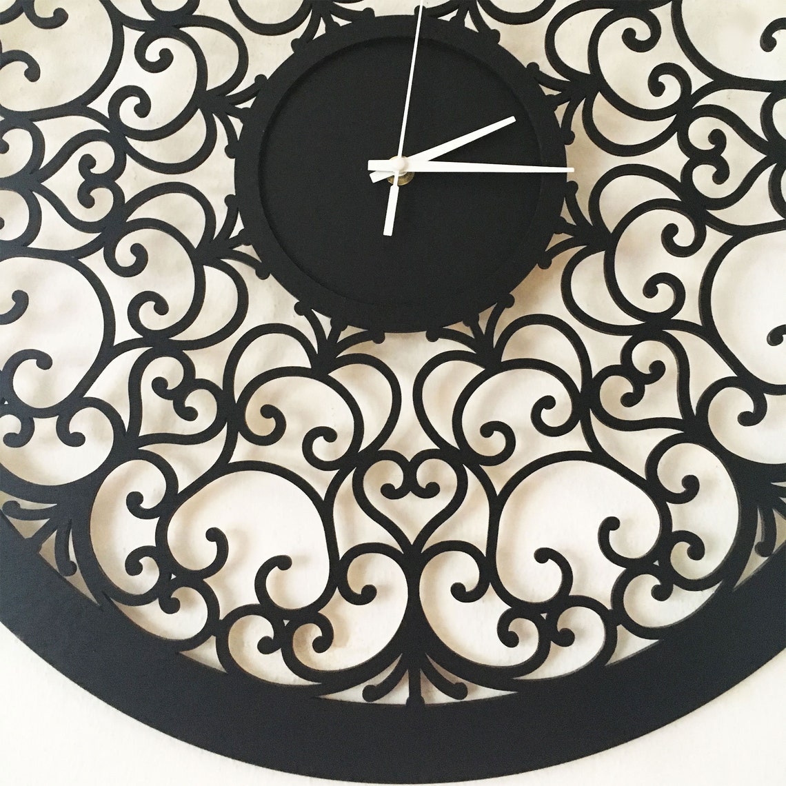 Wooden Clock FANCY 60cm 23 1/2 Inch Unique Wall Clocks Etsy