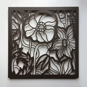 Wall Art Framed GARDENIA 60x60cm, Wall decor, Living Room Art, Wood art, Wall Hangings, Wall Decor Bedroom, Framed Wall Art